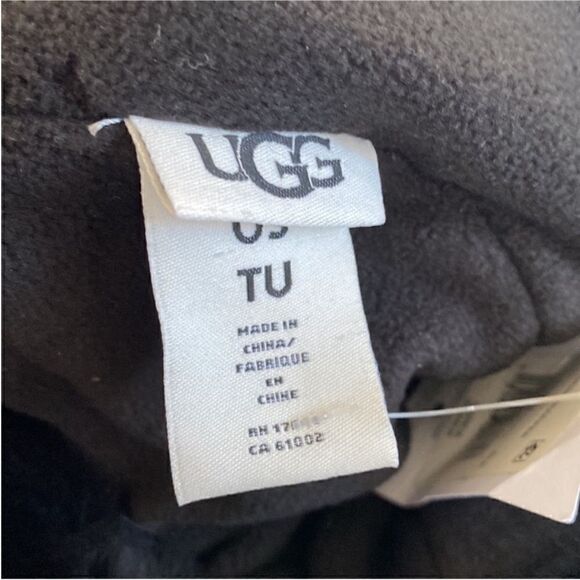 UGG black leather suede sheepskin trapper fur hat main image 4